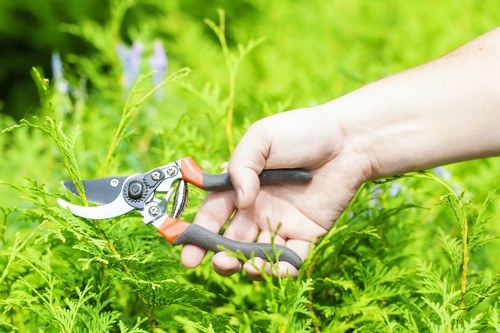 Local landscaping team preparing a Shortlands garden for construction